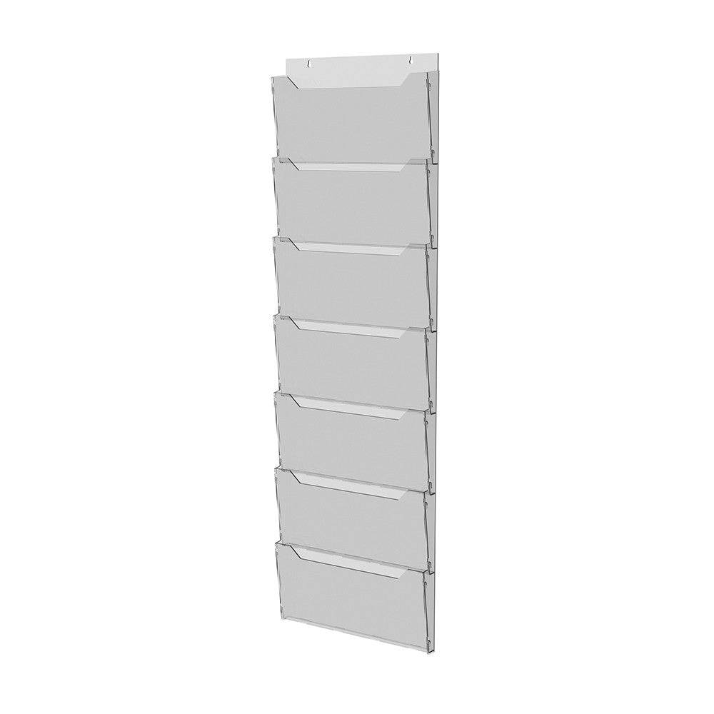 Booklet holder for A4 304x962x37mm, Brochure display 7 tier, Transparent brochure display, Acrylic display for magazine