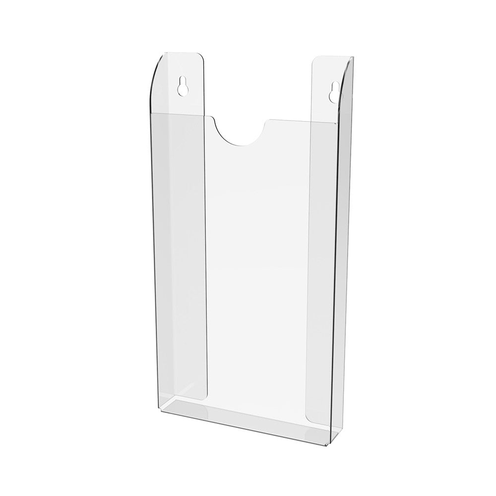 Тримач для флаєрів 100х210х30мм, Вертикальний флаєрний дисплей, Тримач для флаєрів з кріпленням на саморіз