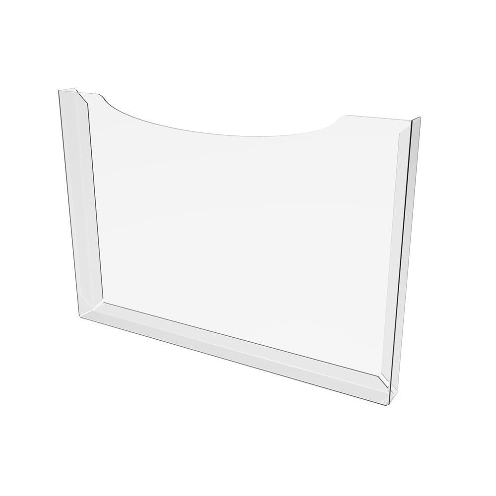 Set 5 pcs, Horizontal brochure holder, Document holder A4, brochure display 297x210x10mm, with mounting tape PET 0.7, advertising poster holder, PET clear brochure display, Clear brochure holder, Acrylic paper holder