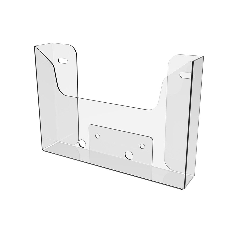 Set 5 pcs, Acrylic booklet holder A6, Horizontal brochure holder 148x105x20mm, walll mount brochure display PET 1.8, Mounting with self-tapping screws, PET clear pocket for document, transparent display for document, Acrylic paper holder, Booklet display