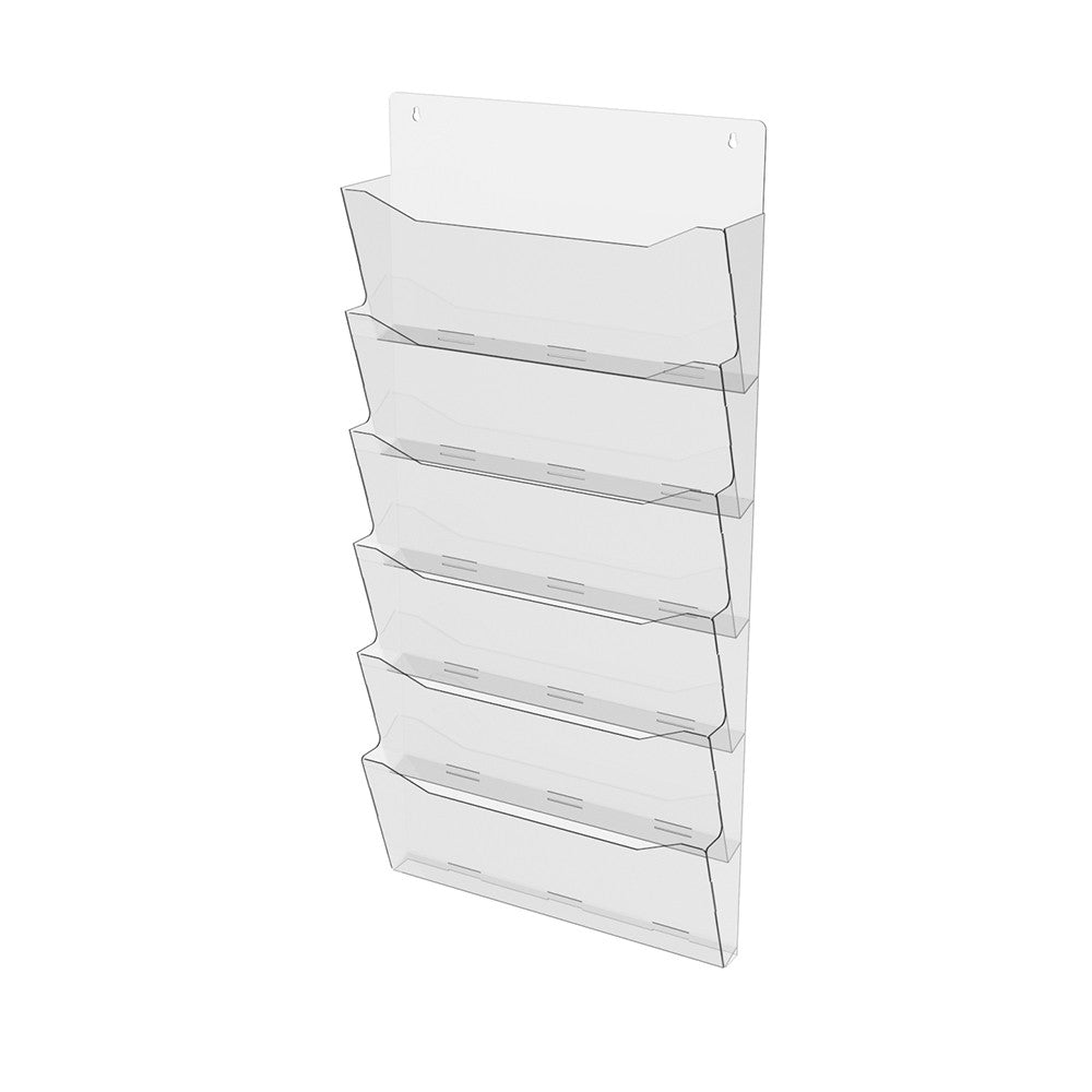 Portafolletos para A4 450x1000x37mm, Expositor de folletos 6 niveles