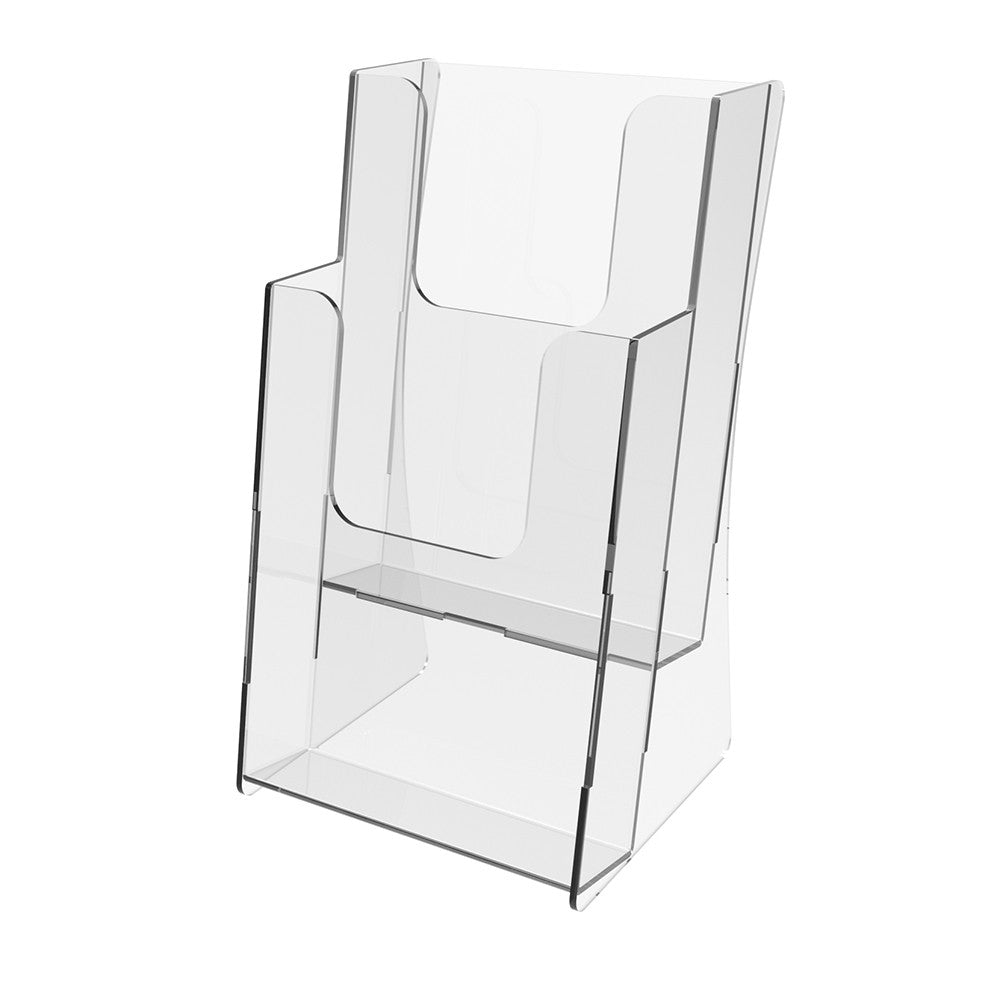 Booklet holder, Euro Flyer Stand 197x110x109, Acrylic Stand, Acrylic Display, Advertising Stand, Exhibition Equipment, Information Stand, Acrylic Brochure Holder