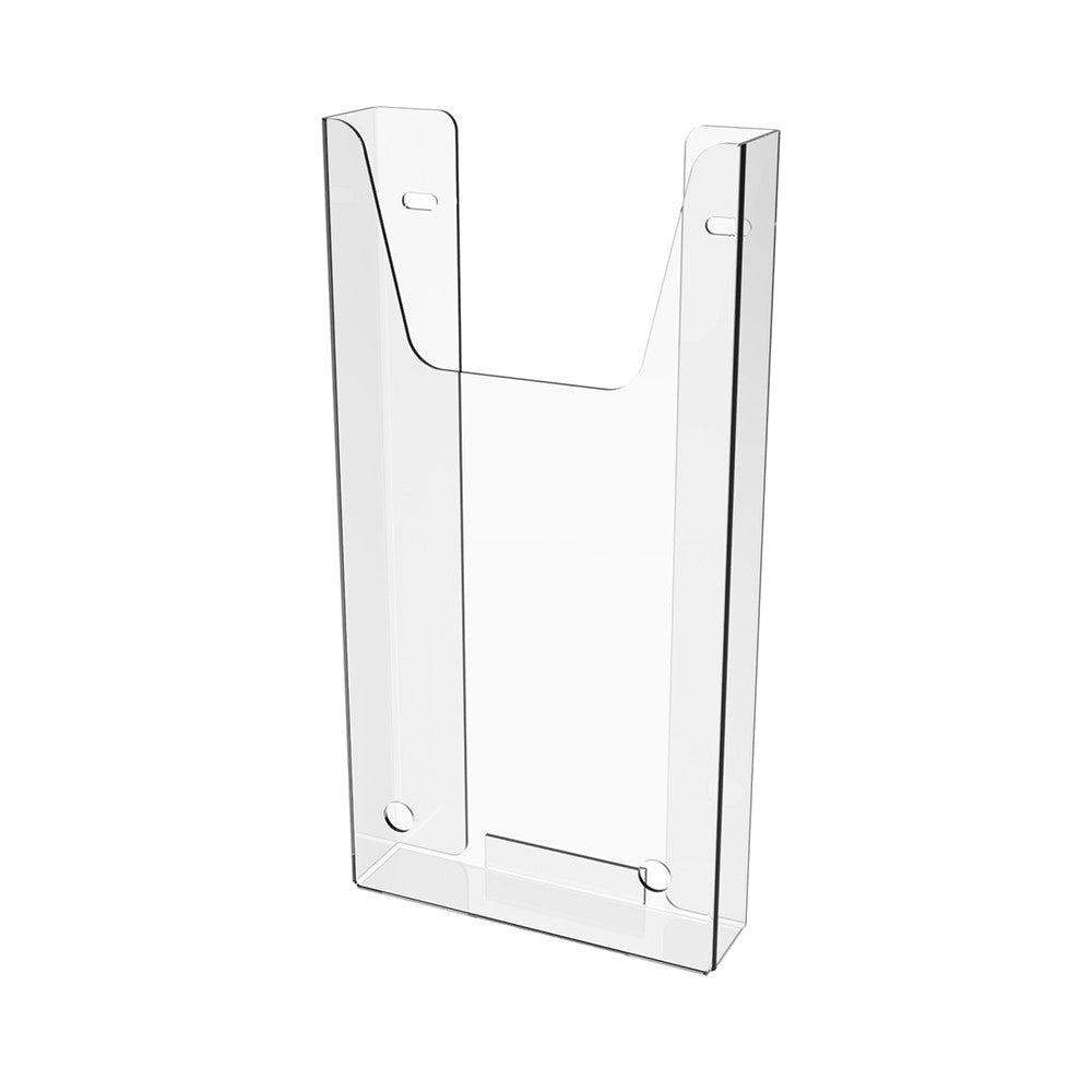 Тримач для флаєрів 100х210х25мм, Вертикальний флаєрний дисплей, Тримач для флаєрів з кріпленням на саморіз