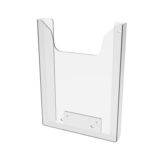 Acrylic paper holder A4 format vertical (210x297mm). Self-tapping fastening.