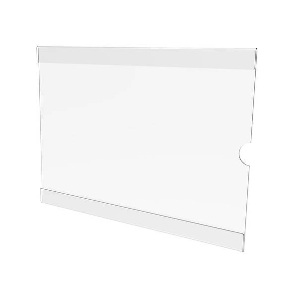 Horizontal Paper holder A6 format 105x148mm, PET 0.7mm, document display, with mounting tape Pack of 5,15,50pc