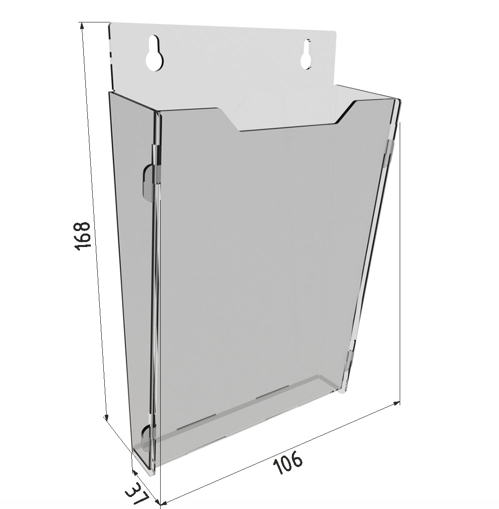 Flyer holder 106x168x37mm, Flyer display 1 tier