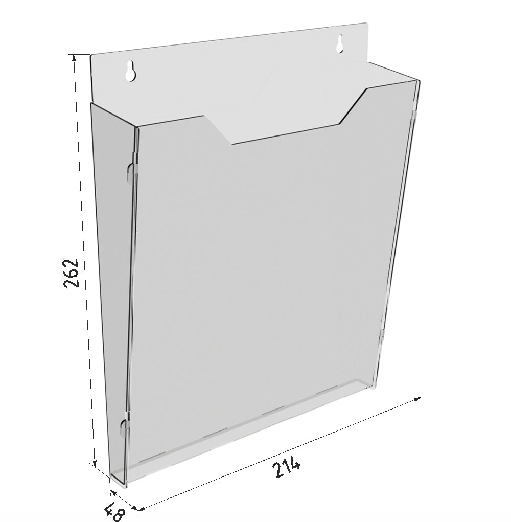 Booklet holder A4  214x262x48mm 1 tier, Brochure desplay