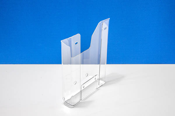 Paper holder A5 150x210x30mm,  Vertical document display mounting with self taping screw. PET 1.5