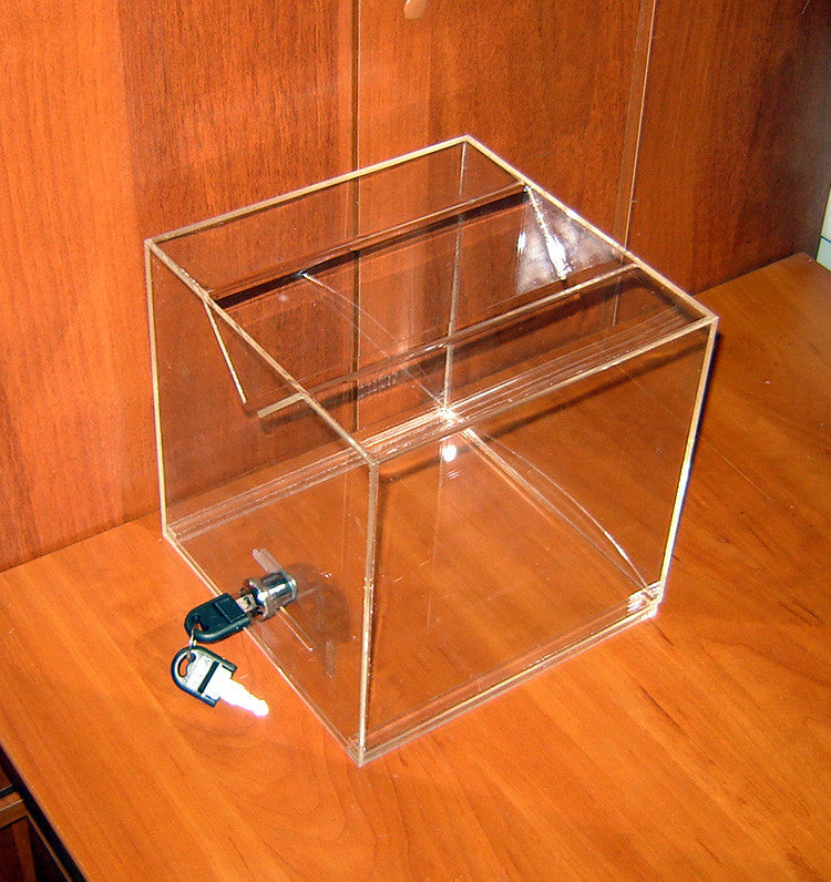 Donation box 200x200x200 wide slot