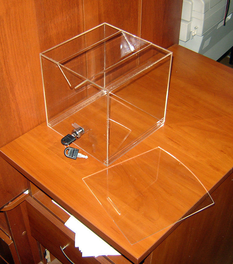 Donation box 200x200x200 wide slot