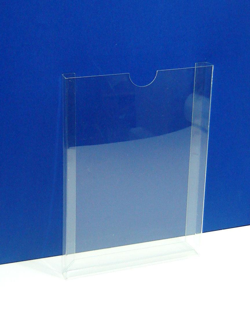 Vertical brochure holder, Document holder  A4, brochure display 210x297x10mm, without mounting tape PET 0.7