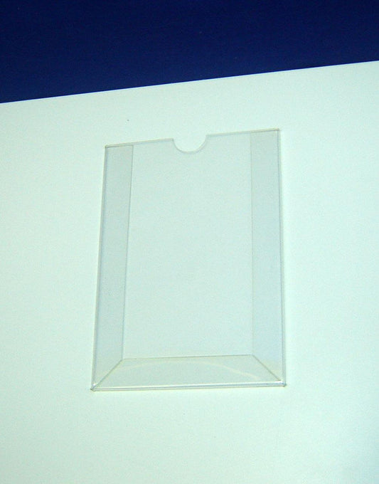 Vertical Paper holder A6 format 148x105mm, PET 0.7mm, document display, without mounting tape