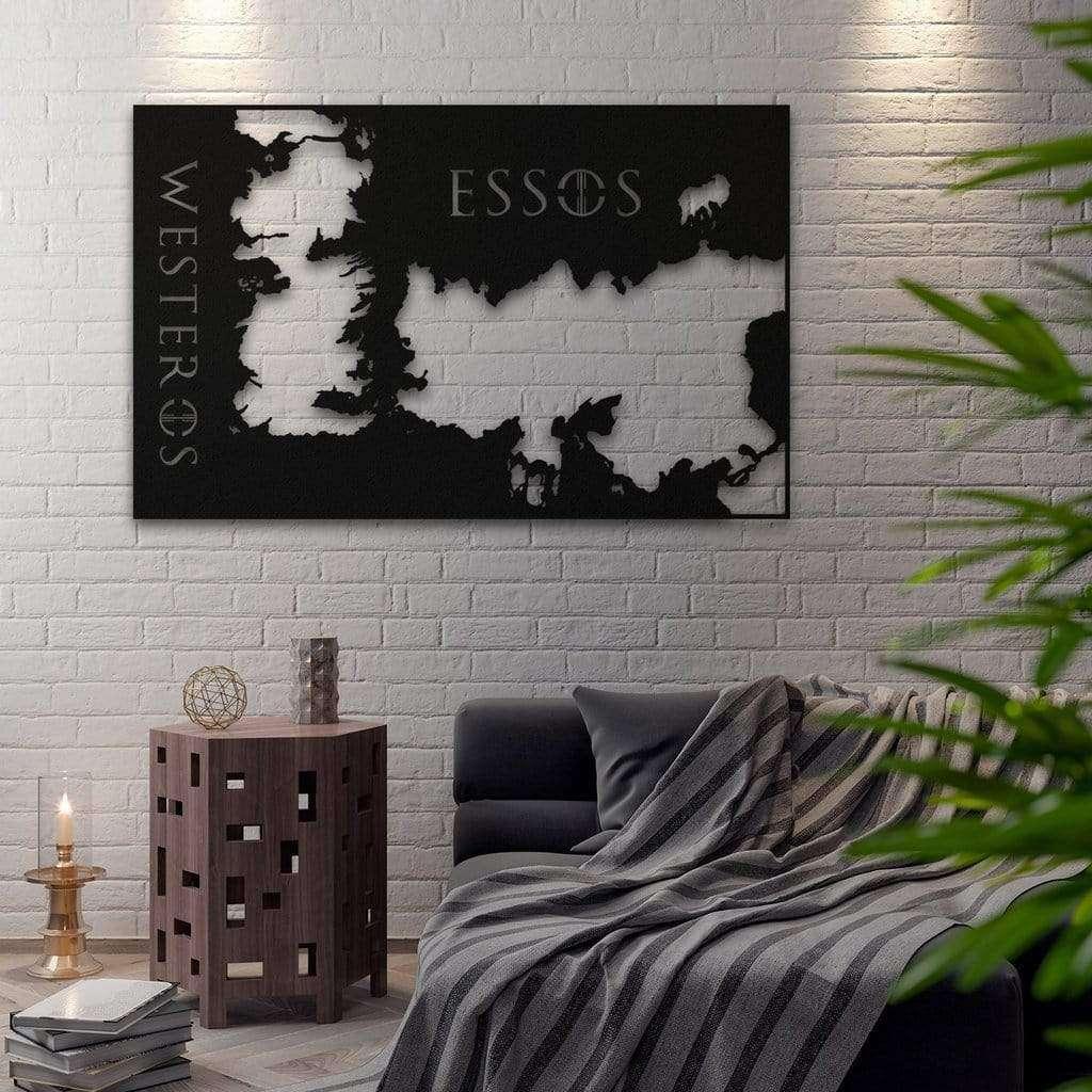 Wooden wall map "Game of Thrones"