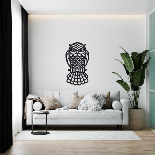 Decorative wall panel made of wood “Owl”