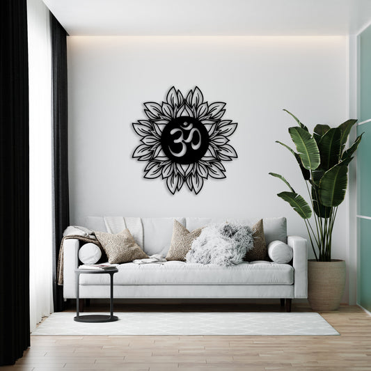 Wall decor OM symbol with mandala