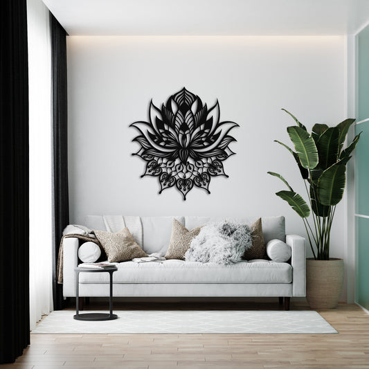 Lotus flower – wooden wall decor