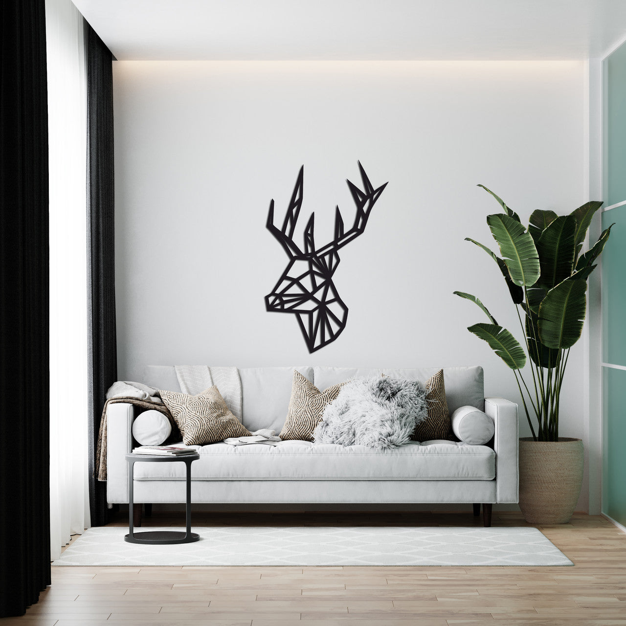 Panel decorativo de pared geométrico “Ciervo”