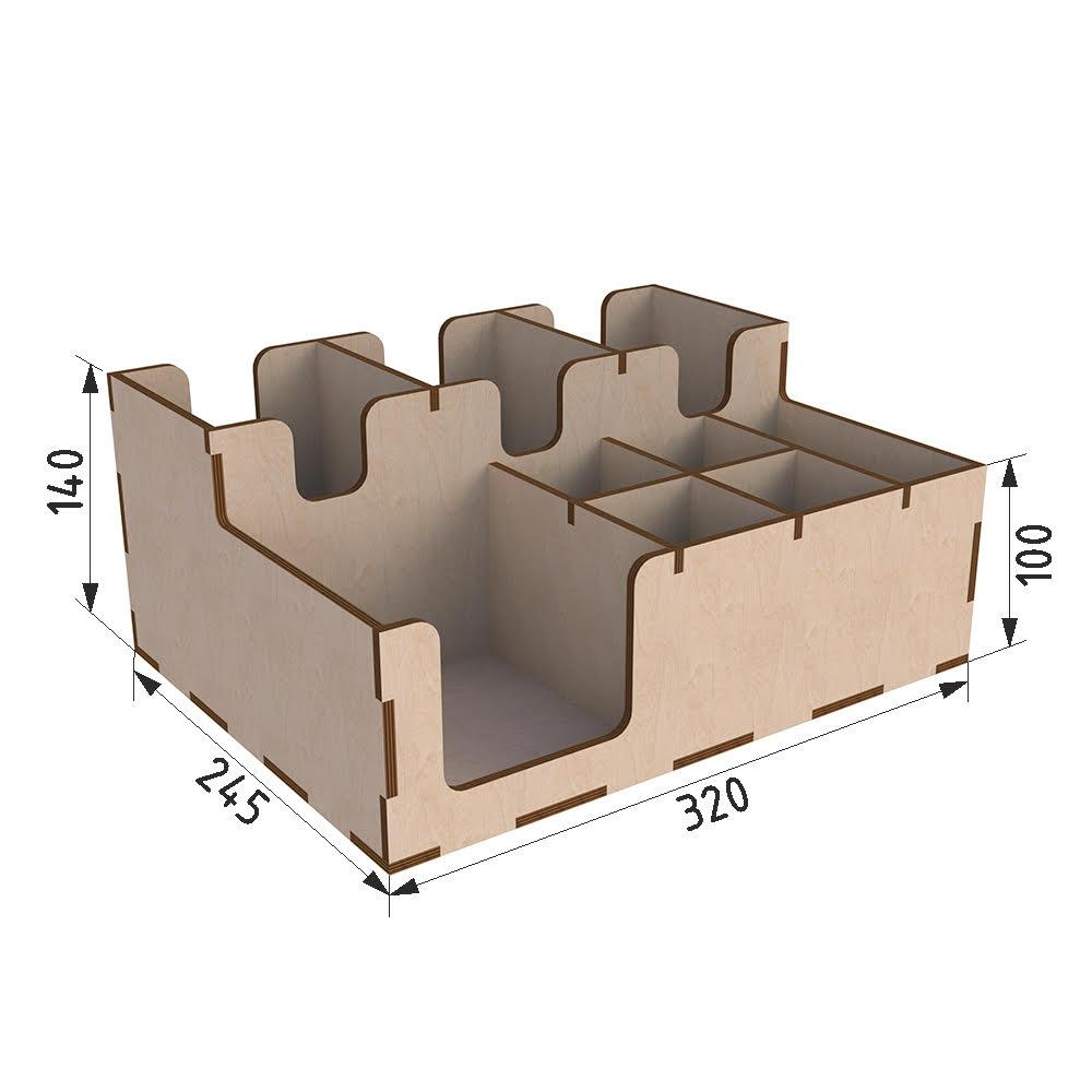 bar organizer for napkins, lids, stirrers 320x245x140