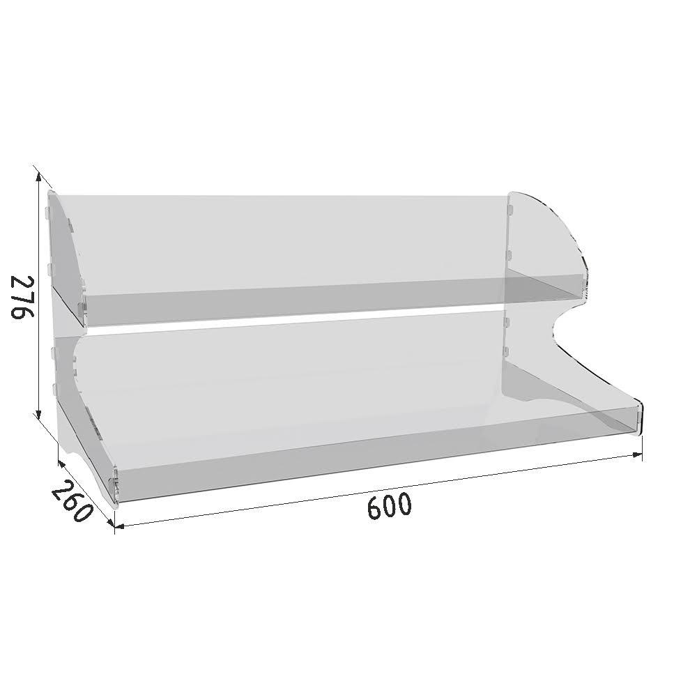 display stand for candy bars, tabletop, 600x276x260