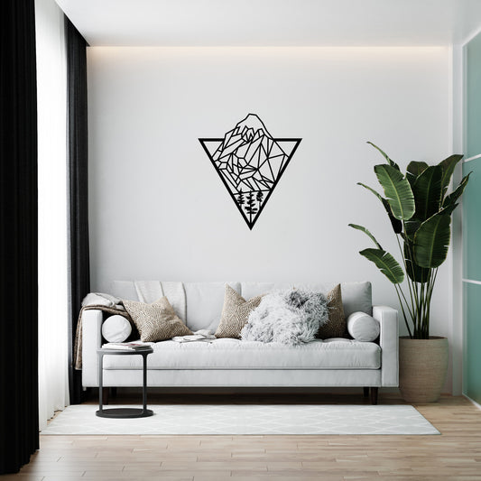 Polygonal wall decor wooden panel "Mountain"