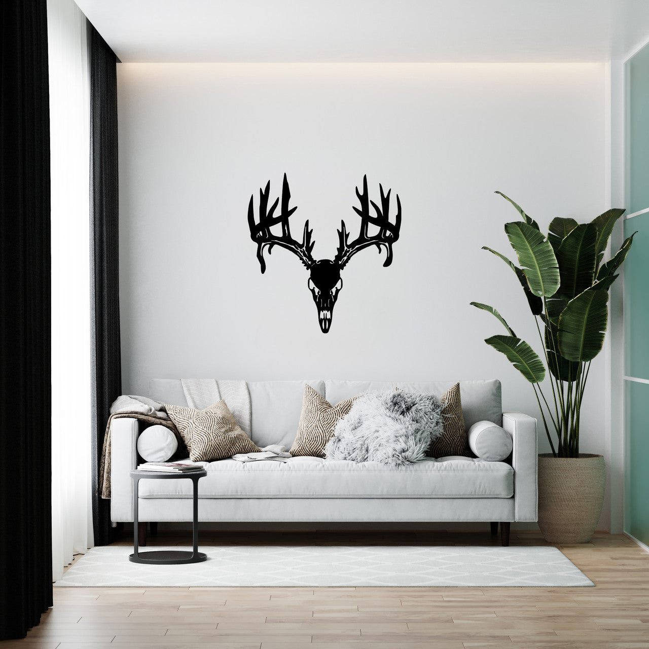 Stylish wall decor wooden panel “Deer Skeleton”