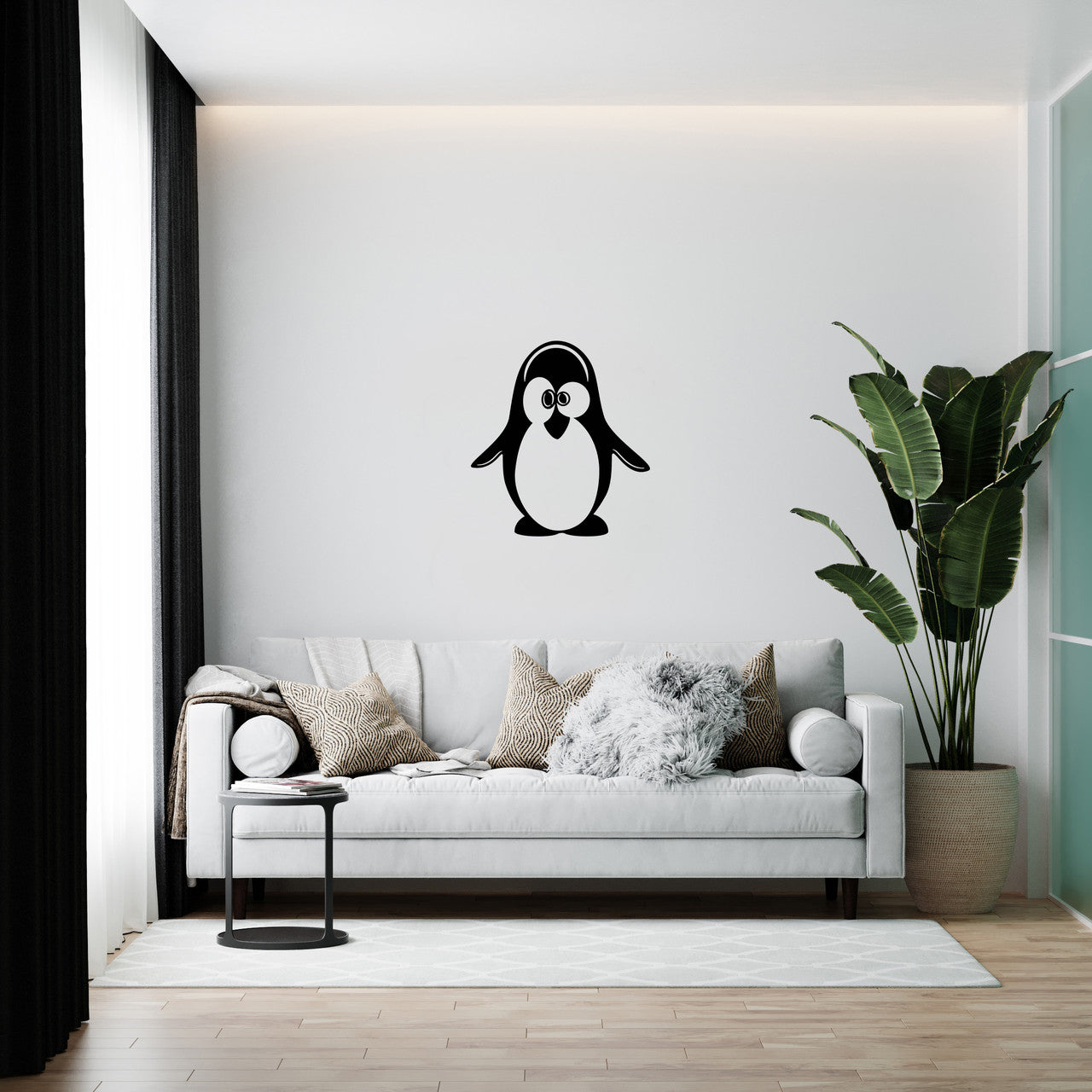 Stylish wall decor wooden panel “Penguin”