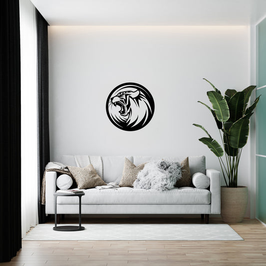 Designer wall panel made of wood “Tiger circle”