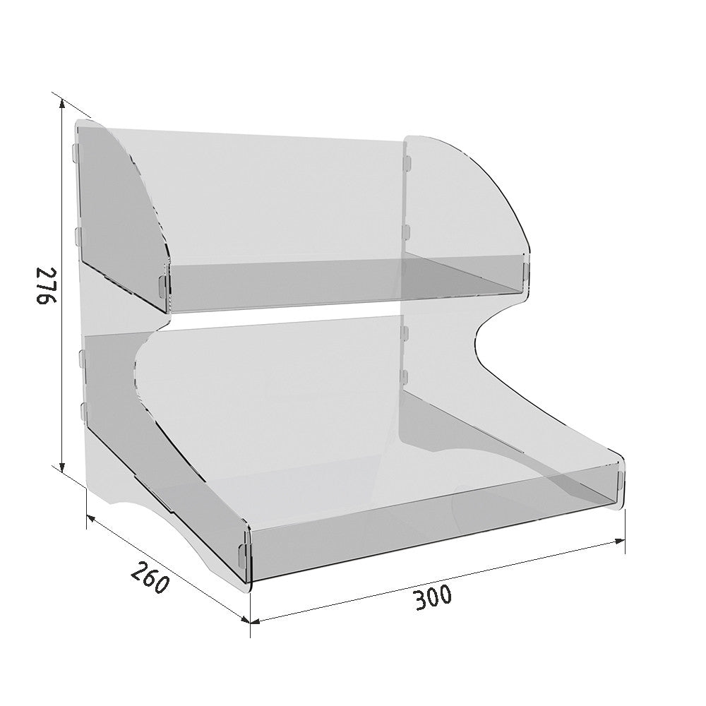 display stand for candy bars, tabletop, 300x276x260