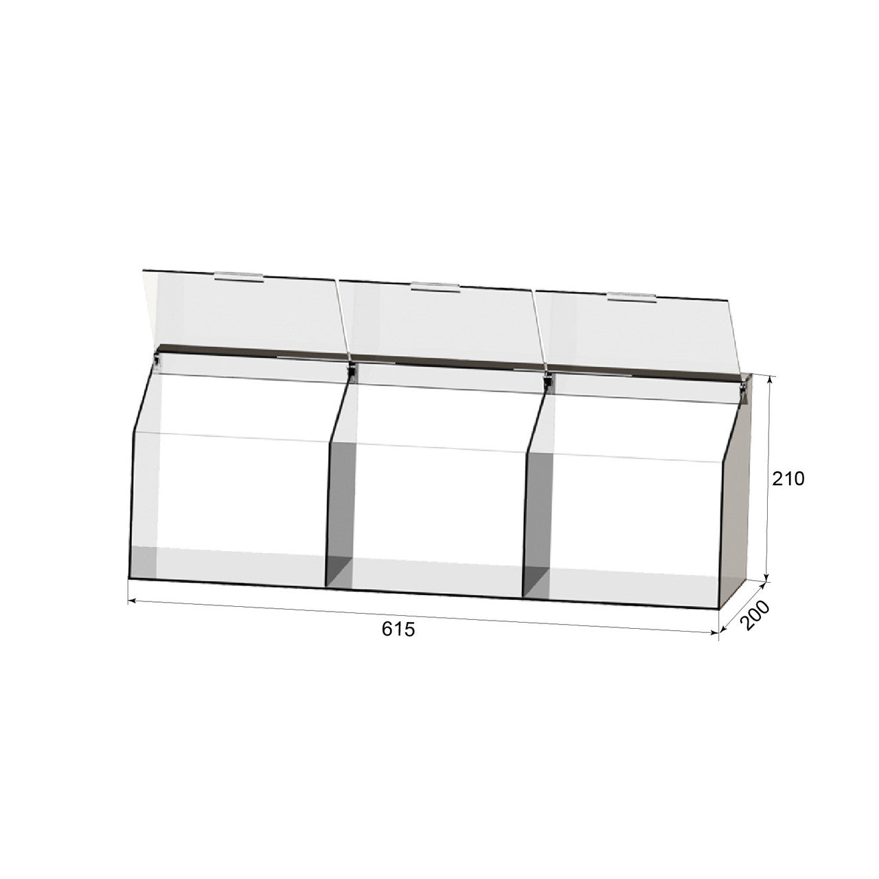 dispenser for marmalade, snacks, nuts 3 cells