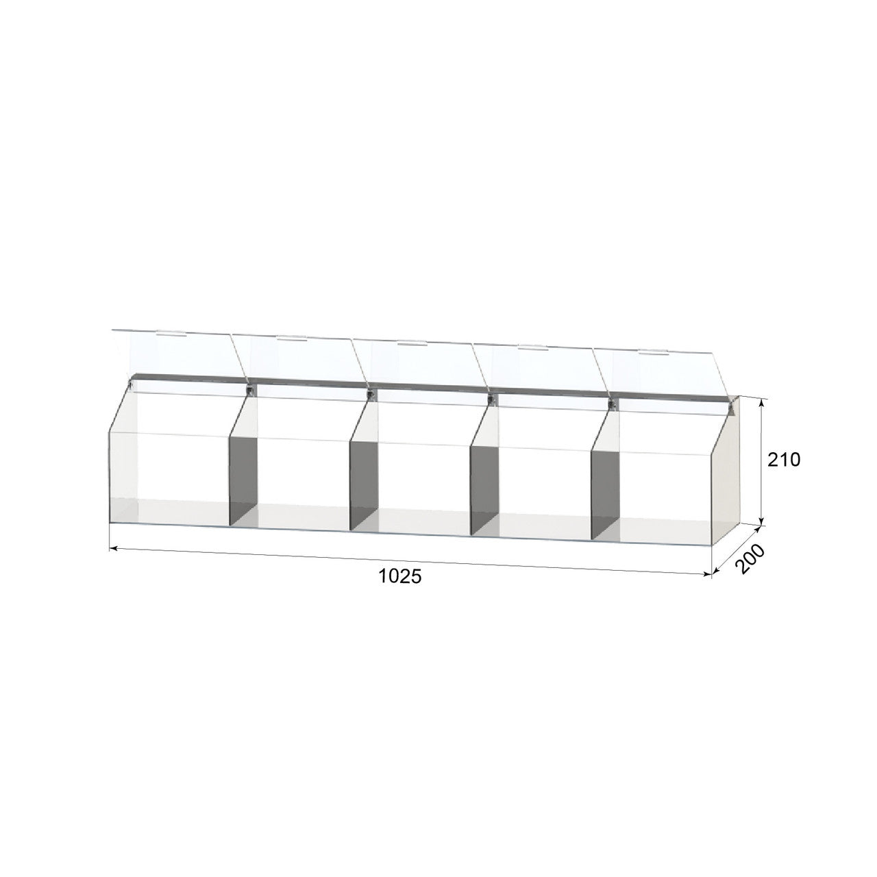 dispenser for marmalade, snacks, nuts 5 cells