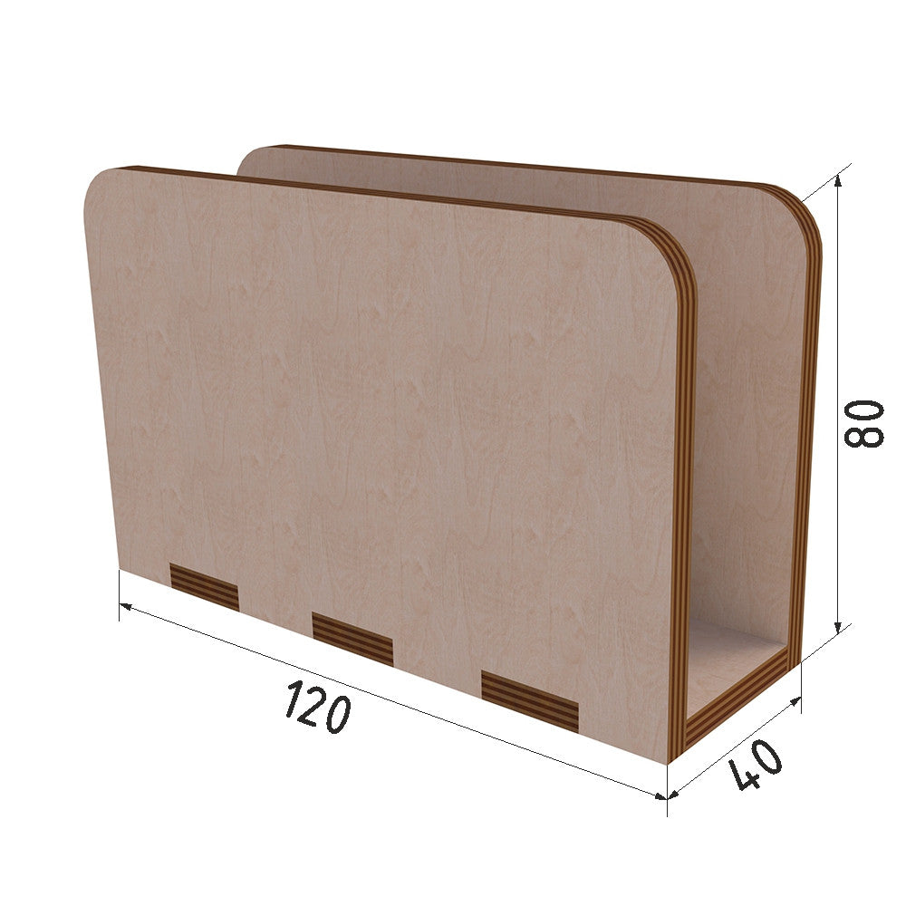 Napkin holder wooden 120x80x40