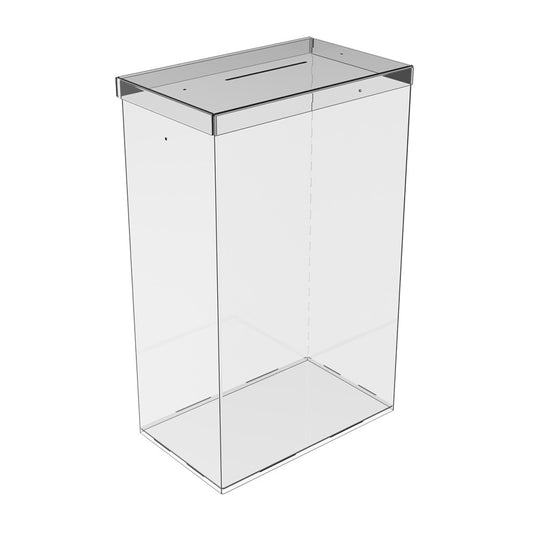 box without lock for collecting money 400x150x250 mm. Volume 15 liters