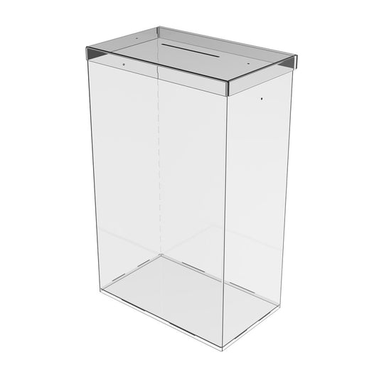 box without lock for collecting money 400x150x250 mm. Volume 15 liters