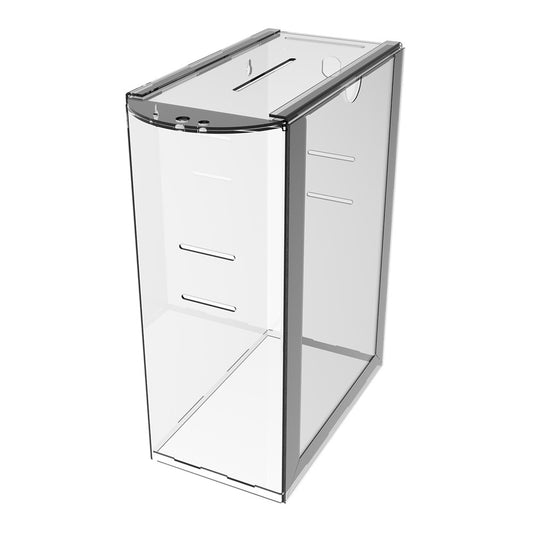 Donation box 215x120x300 with belt slots and A4 pocket