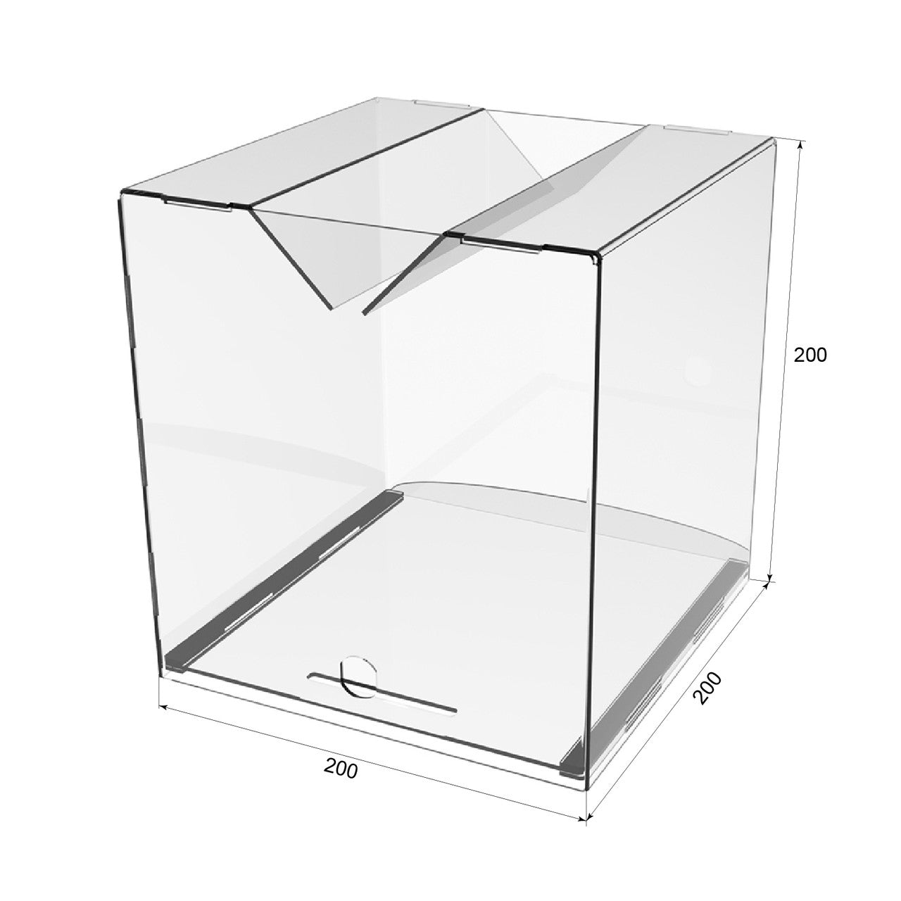 Donation box 200x200x200 wide slot