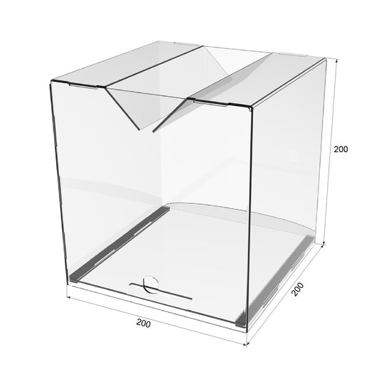 Donation box 200x200x200 wide slot