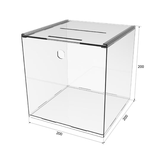 Donation box 200x200x200 mortise lock