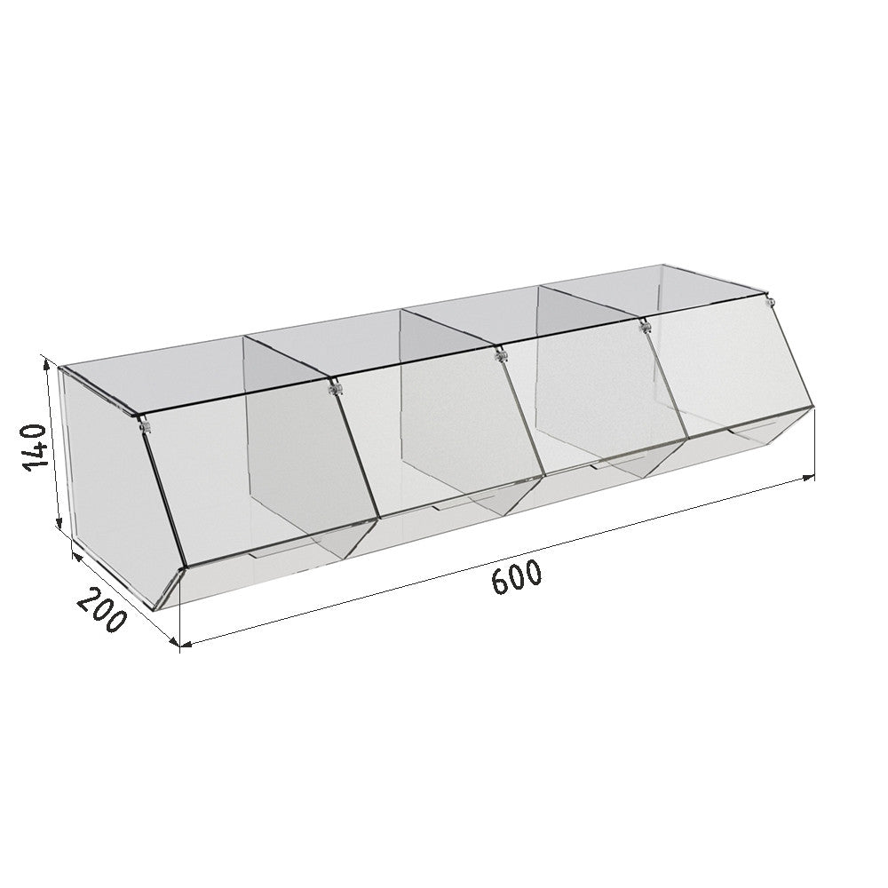 dispenser for marmalade, snacks, nuts 4 cells