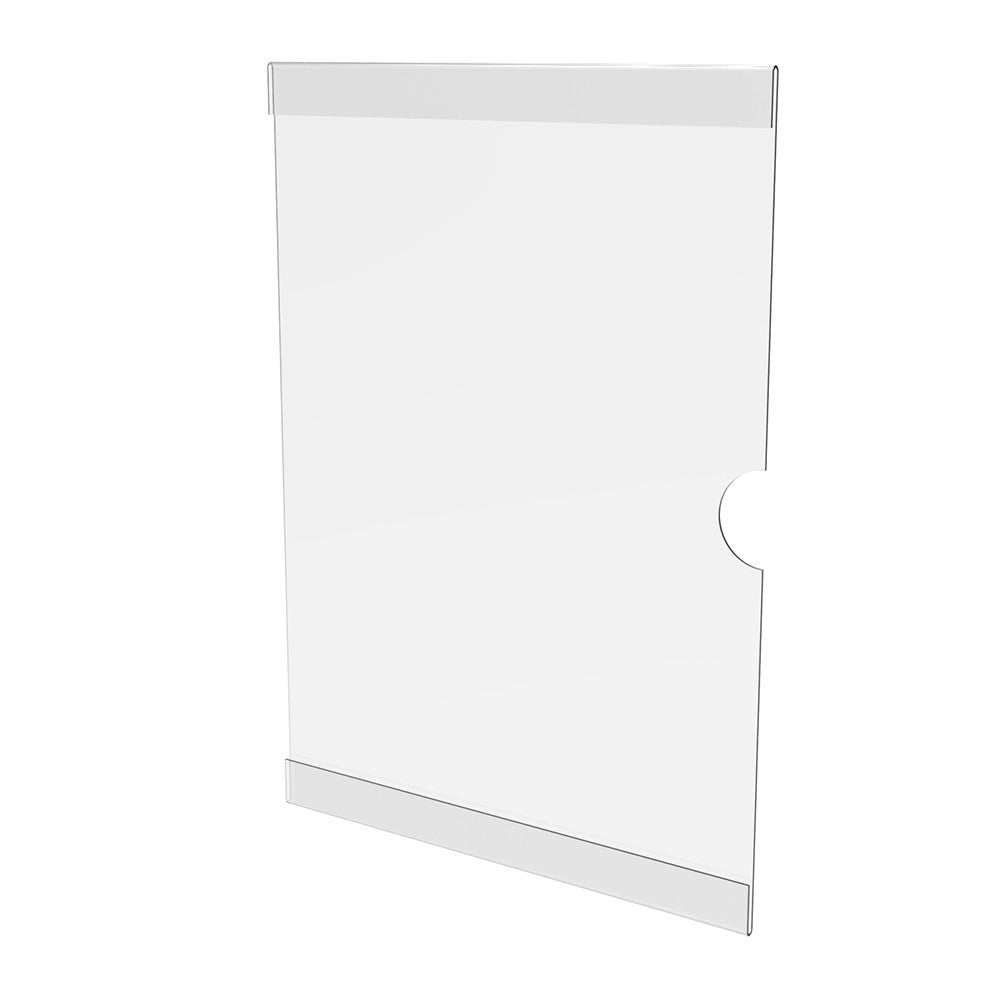 Vertical Paper holder A5 format 148x210mm, PET 0.7mm, document display, with mounting tape