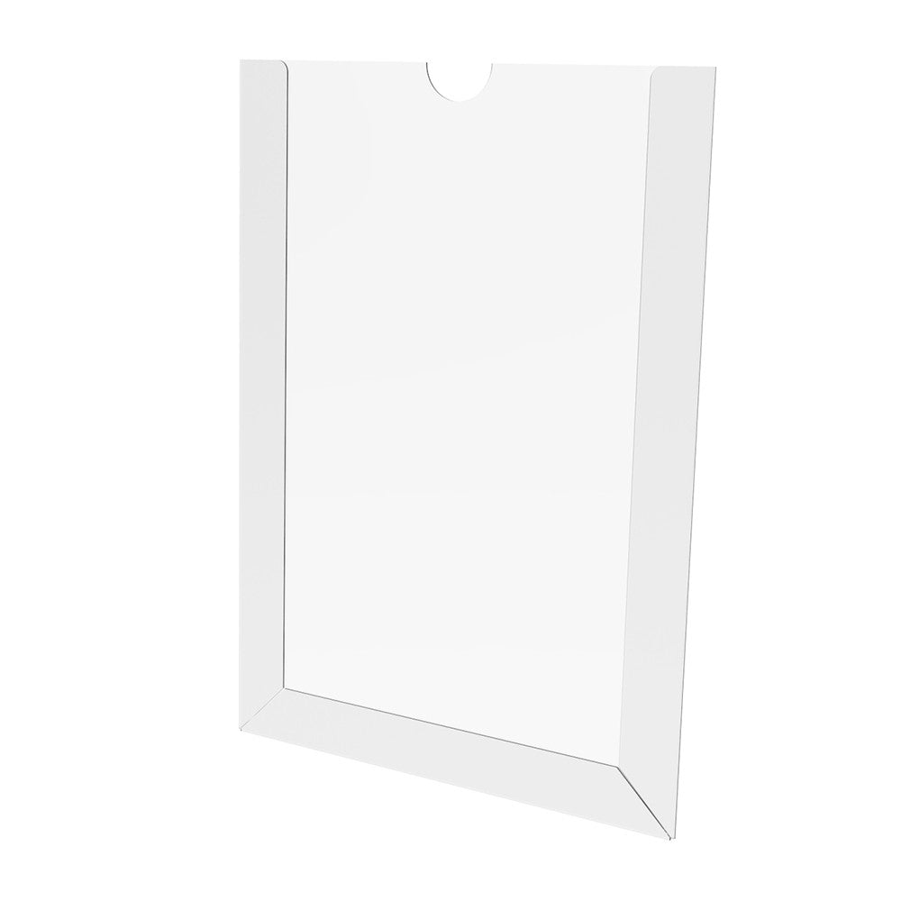 Vertical paper holder A5 format 148x210mm, PET 0.7mm, document display, with mounting tape