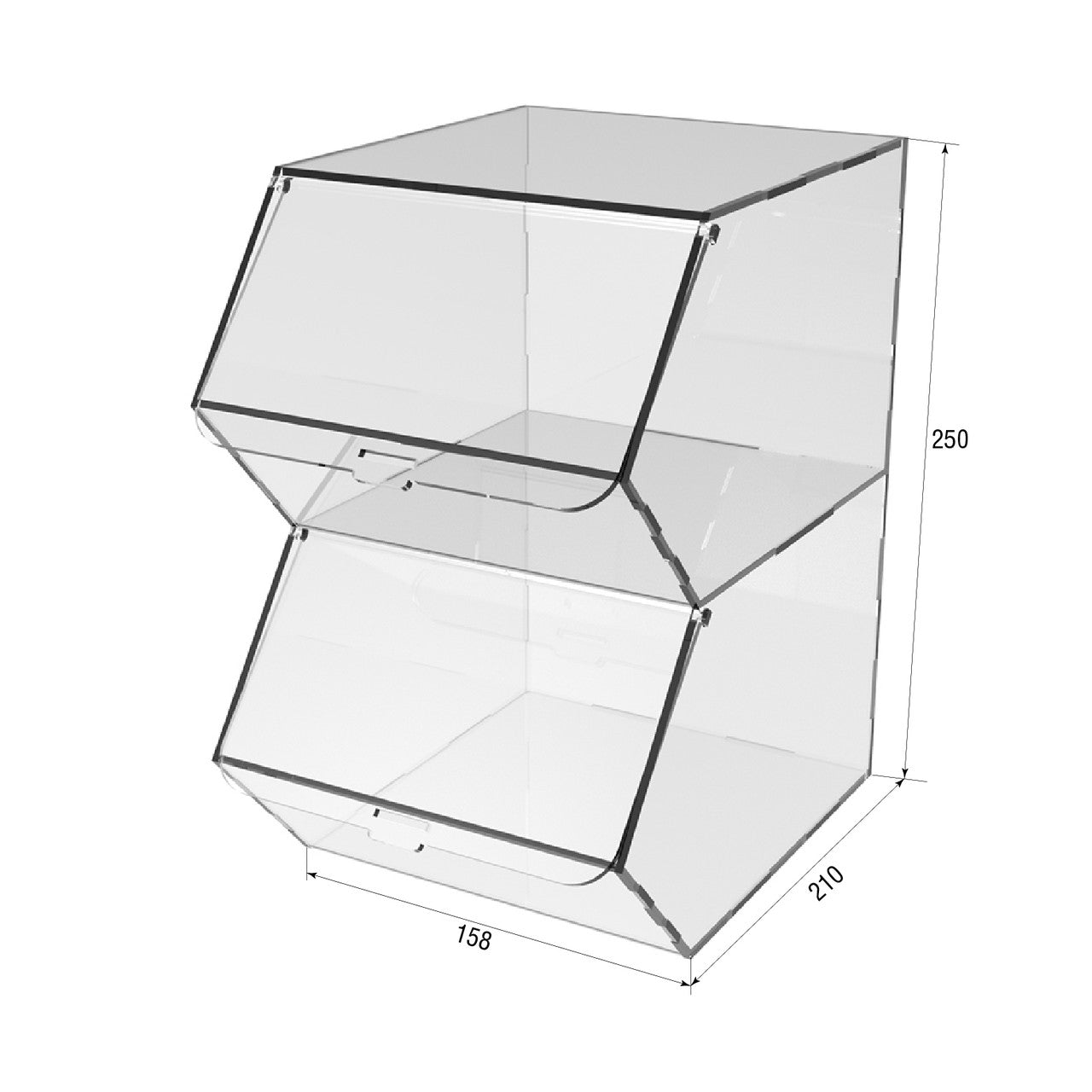 vertical dispenser for marmalade, snacks, nuts 2 cells