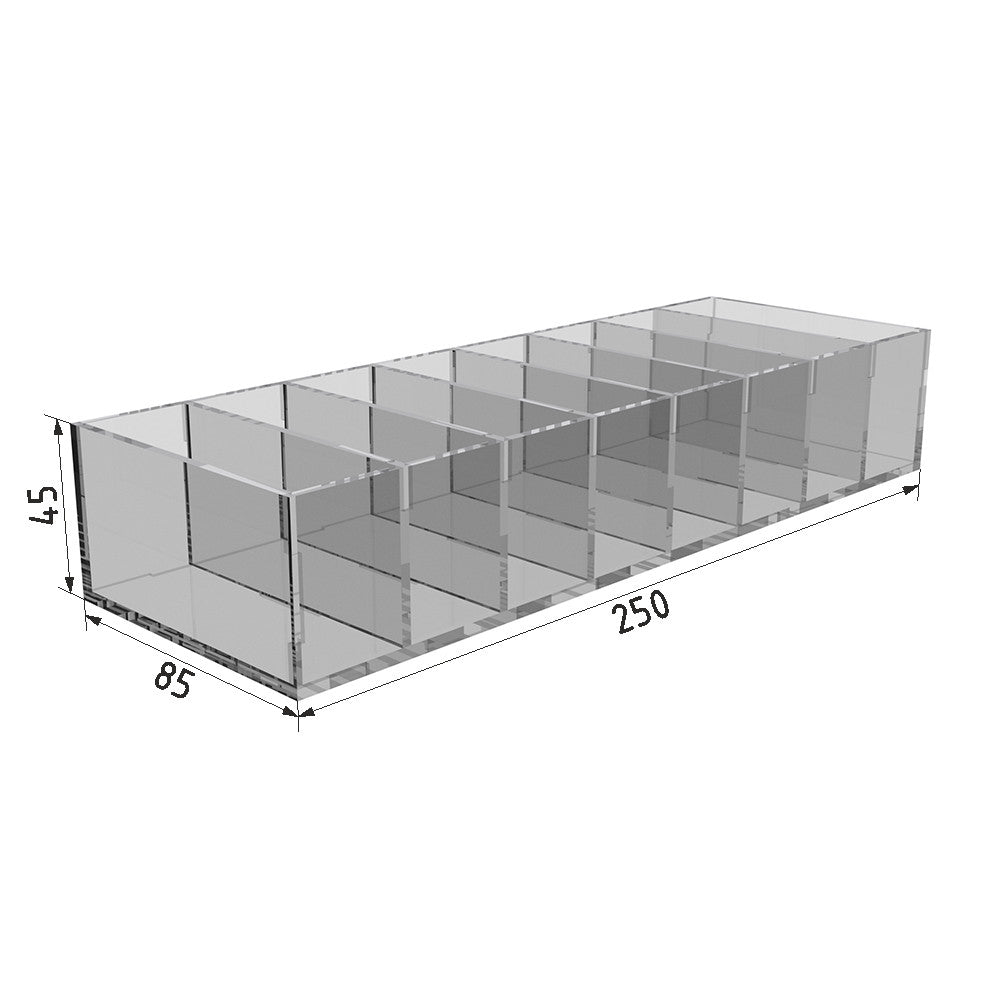 Acrylic box 250x85x45 8 cells