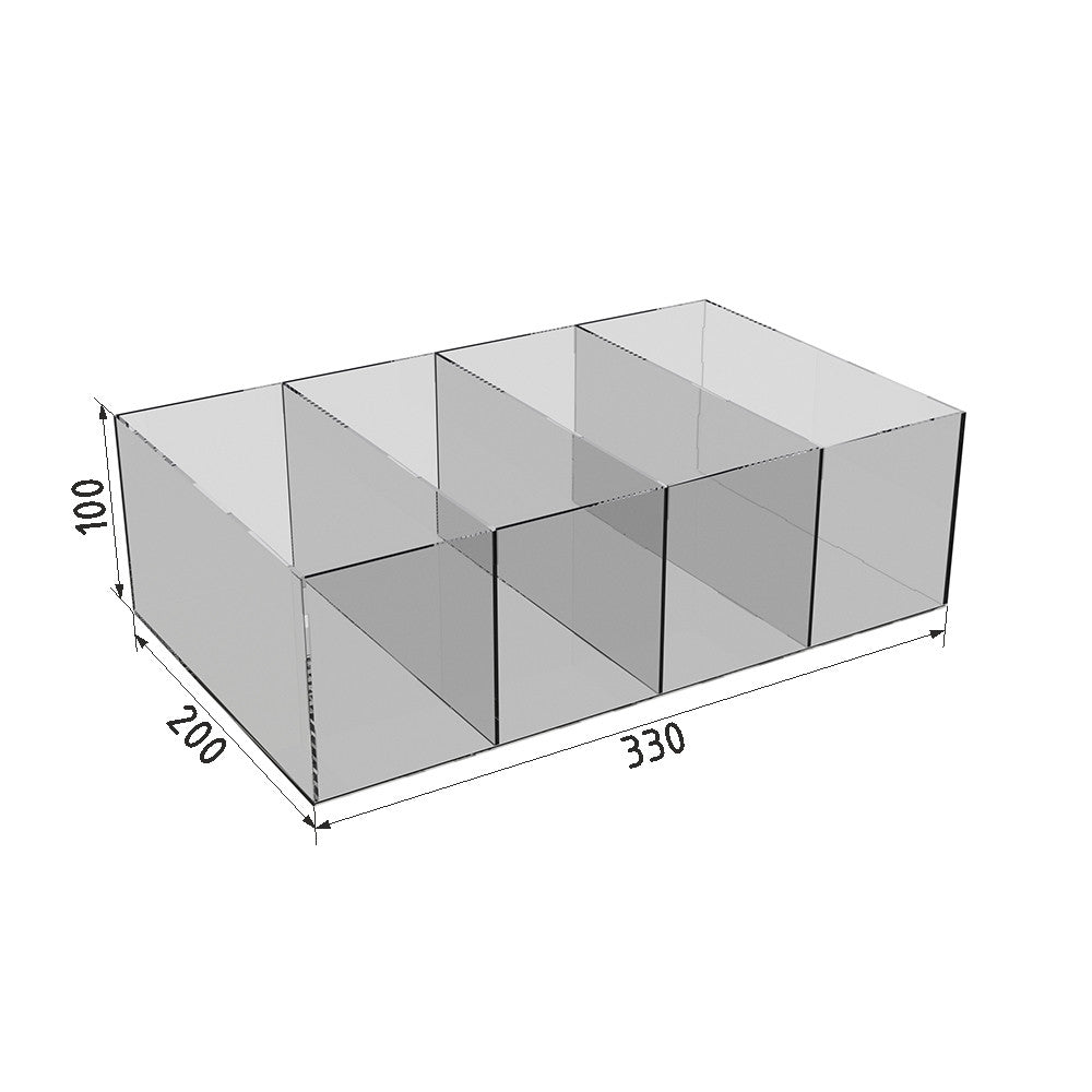 Acrylic box 4 cells 330x200x100