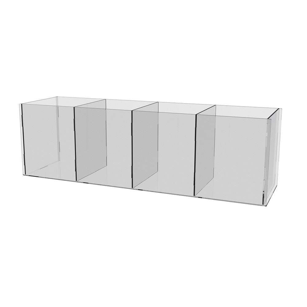 Acrylic box 4 cells 330x100x90