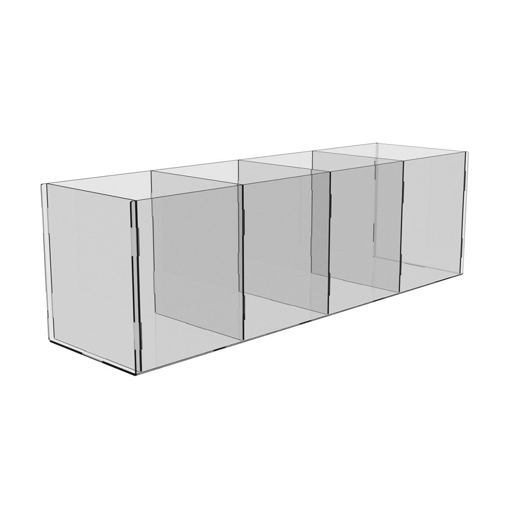 Acrylic box 4 cells 330x100x90