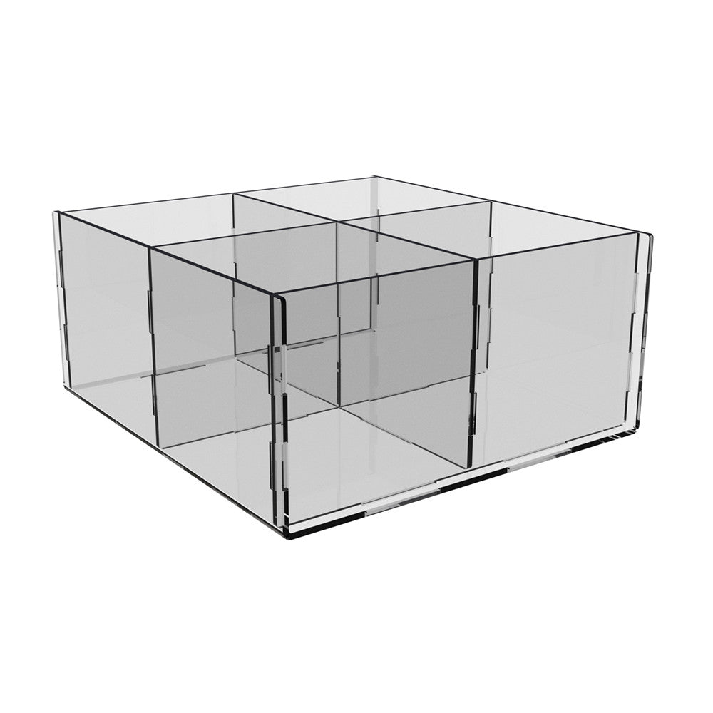 Acrylic box 4 cells 104x110x50