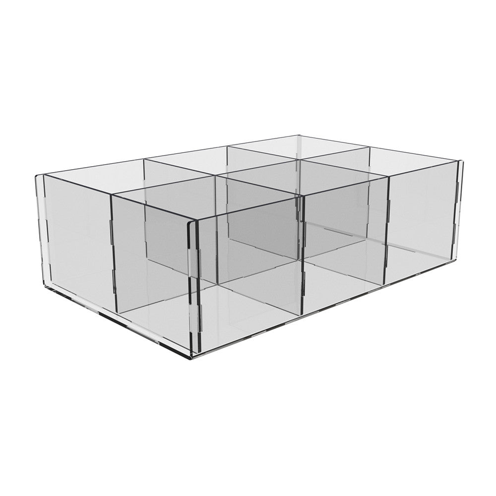 Acrylic box 6 cells 162x110x50