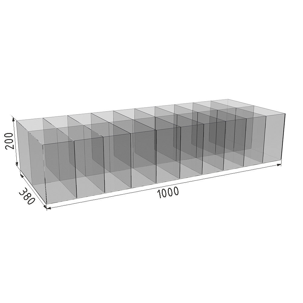 Acrylic box 1000x380x200 20 cells