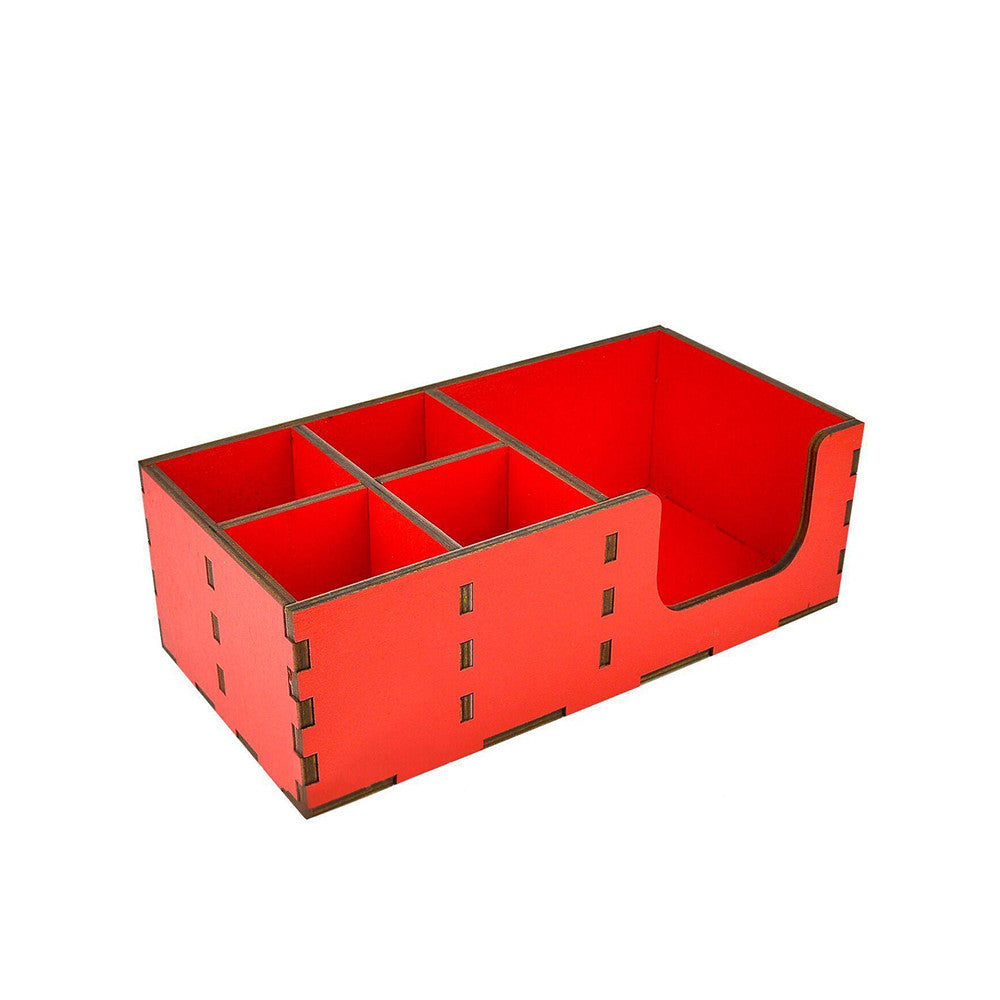 Organizer wooden red 300x150x100 mm