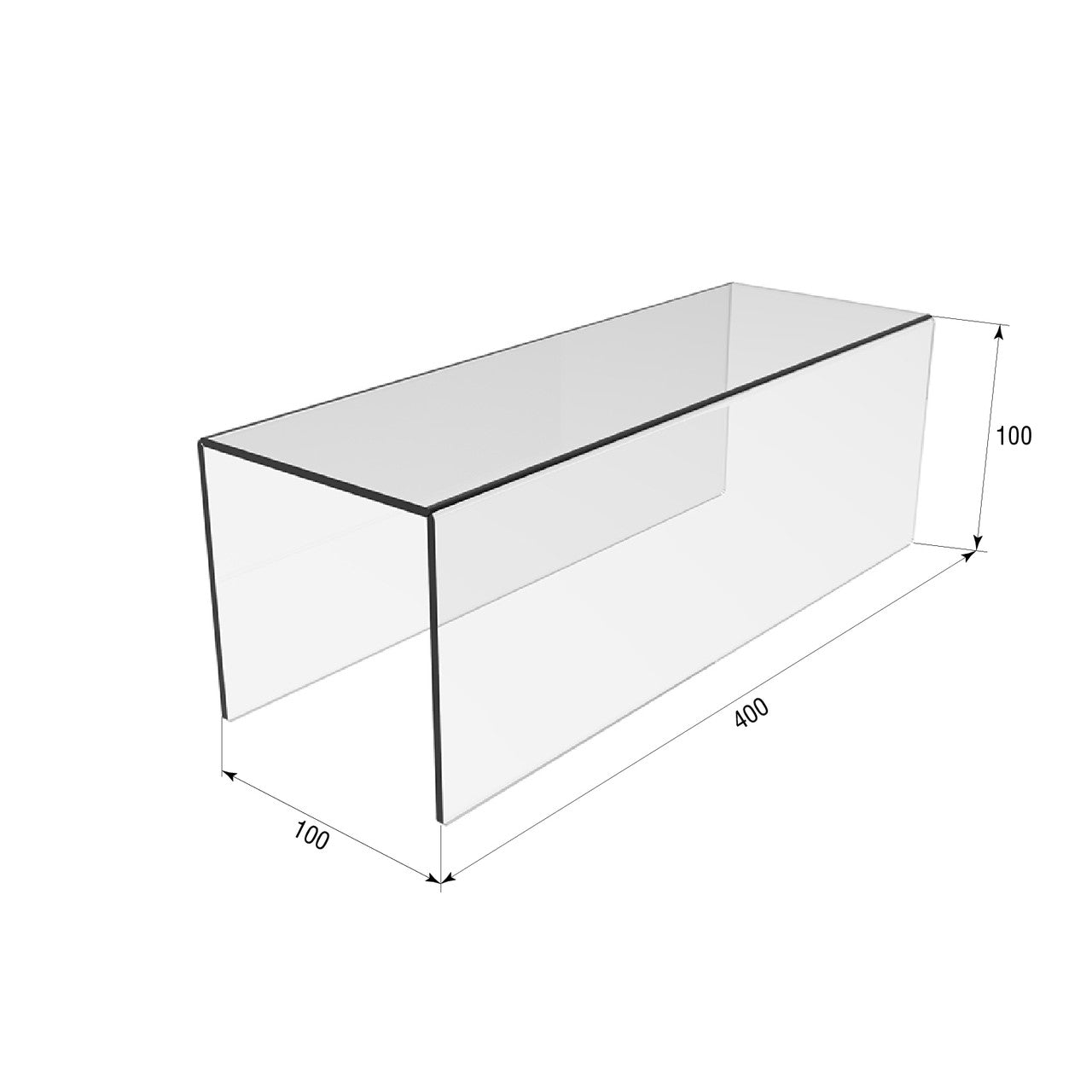 Podium P-arr 400x100x100 3mm straight